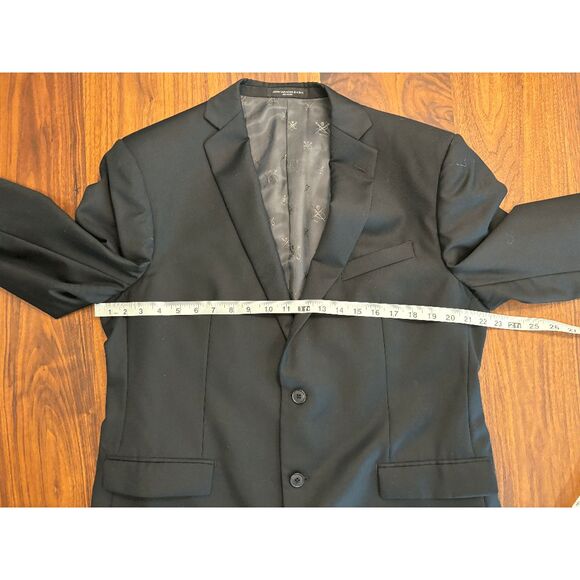 John Varvatos Men's Black Notch Lapel Long Sleeve Solid USA Blazer Size 39 - Picture 5 of 7